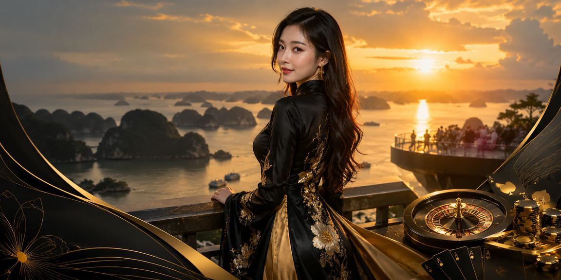 Khung cảnh Vịnh Hạ Long đẹp mê hồn cùng hình ảnh người dùng trải nghiệm casino di động